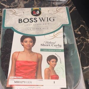 Boss Wig Natural Short Curly Style - Black
